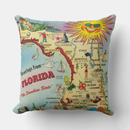 Florida Karta Anpassad Kastkudde Kudde