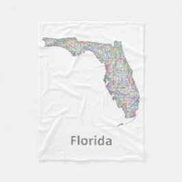 Florida karta fleecefilt