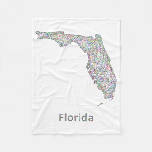 Florida karta fleecefilt (Framsidan)