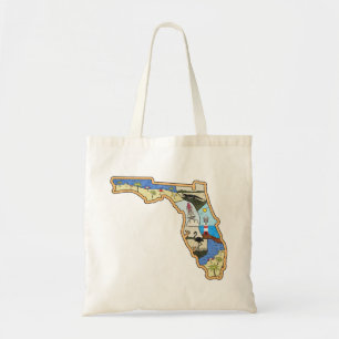 Florida Karta Jacksonville Miami Tampa Nyckel Väst Tygkasse