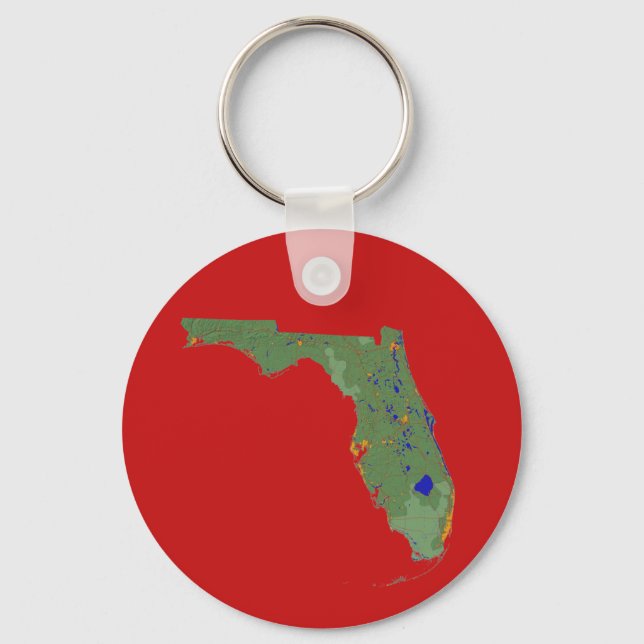 Florida Karta Keychain Nyckelring (Framsida)