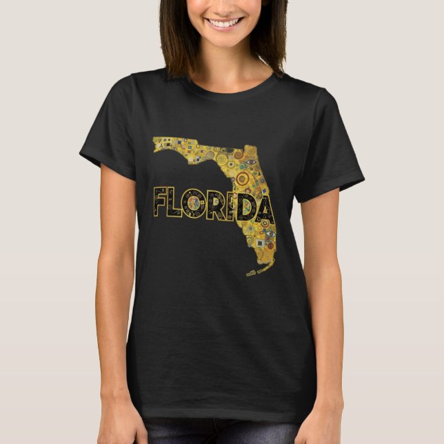 Florida Karta och Text T Shirt (Framsida)