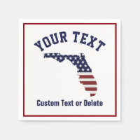 Florida Karta | Patriotic USA flagga | Din stad, t