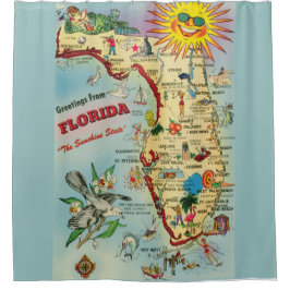 Florida Karta Shower Curtain