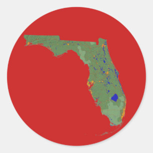 Florida kartaklistermärke runt klistermärke