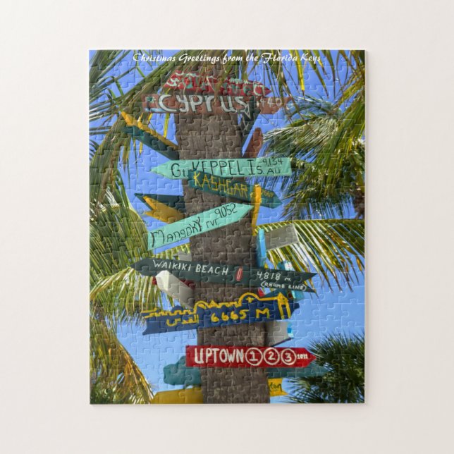 Florida Keys.Julhälsningar Pussel (Vertikal)