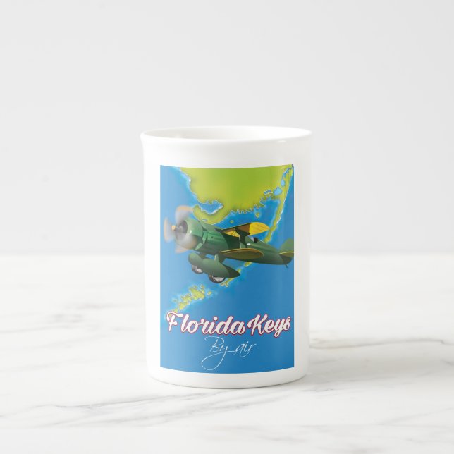 Florida Keys-resemålning Benporslin Mugg (Framsidan)