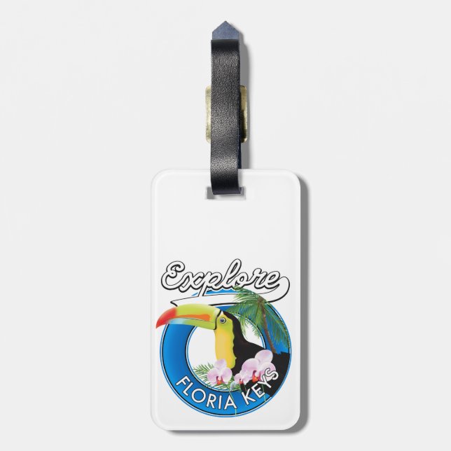 Florida Keys retro logotyp Bagagebricka (Baksidan Lodrät)