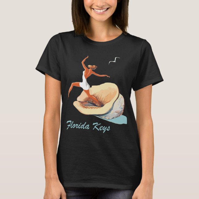 Florida Keys Skaldiver Retro Resa T Shirt (Framsida)