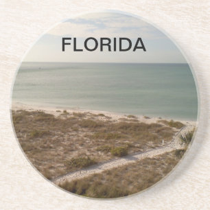 Florida kuststig mot stranden underlägg sandsten