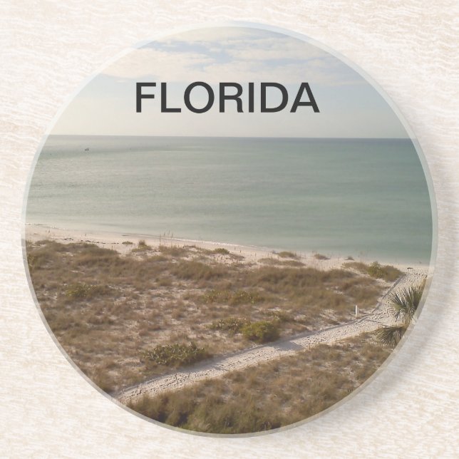 Florida kuststig mot stranden underlägg sandsten (Framsidan)
