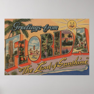 Florida - landet av solskenet poster