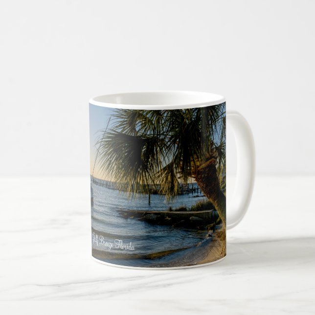 Florida Leaning Handflatan Träd Sunset Classic Mug Kaffemugg (Framsida höger)
