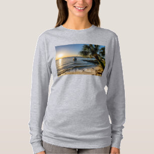 Florida Leaning Handflatan Träd Sunset Långärmad S T Shirt