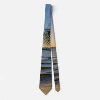 Florida Leaning Handflatan Träd Sunset Tie