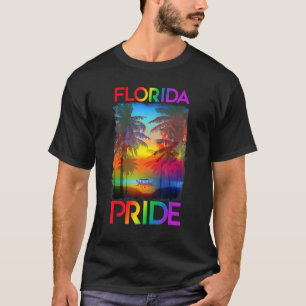 Florida Lgbt State Gay pride Rainbow Flagga Lgbtq  T Shirt