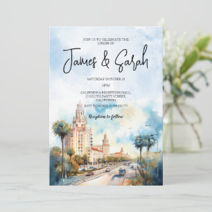 Florida Ligcape Bröllop Destination Inbjudningar