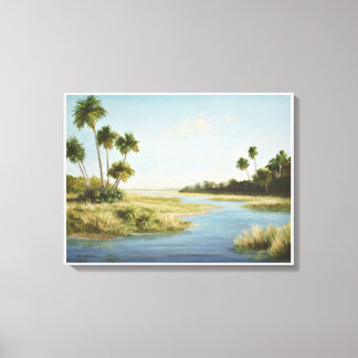 Florida Ligcape Painting Print - våtmarker Canvastryck