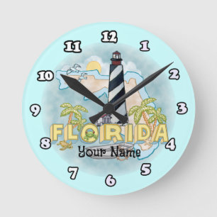 Florida Lighthouse Rund Klocka
