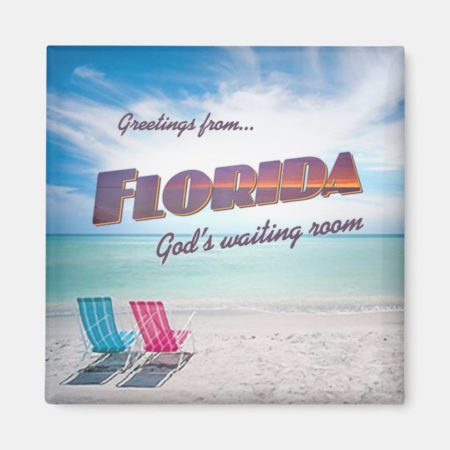 Florida lustig kylmagnet magnet (Framsidan)