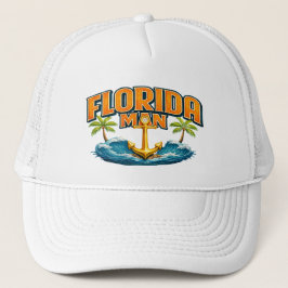 Florida Man | Funny Graphic Nautical Fishing Beach Keps