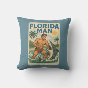Florida Man Kusthajp wrestlare Retro Strand Kudde