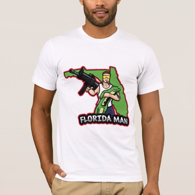 Florida Man med Gator T Shirt (Framsida)