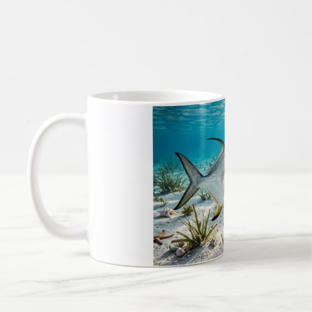 Florida Man Permit Sand Flat Keys Fiskemugg Kaffemugg (Vänster)