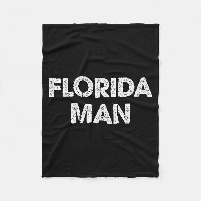 Florida Man - Roligt Meme  Fleecefilt (Framsidan)