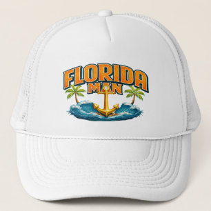 Florida Man Rollig Grafisk Marin Fiske Strand Keps