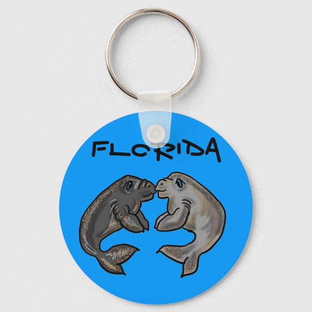 Florida manatee souvenir-nyckelkedja nyckelring (Framsida)