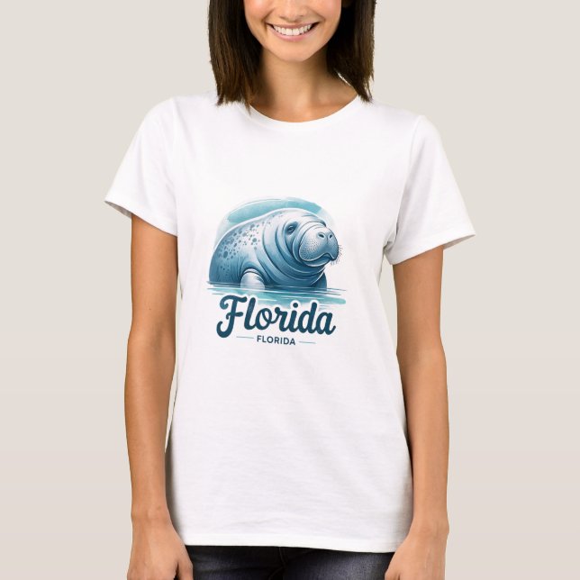 Florida, Manatee T Shirt (Framsida)