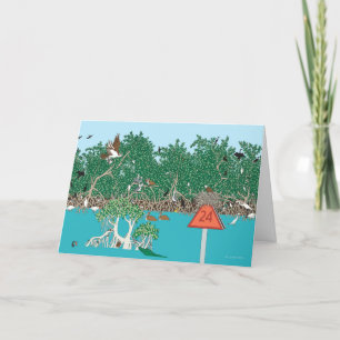 Florida Mangroves-anteckningskort Tack Kort