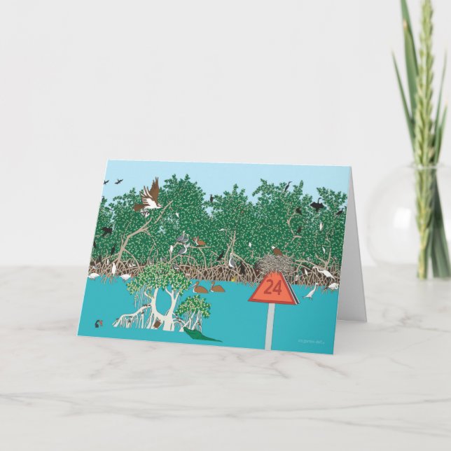Florida Mangroves-anteckningskort Tack Kort (Framsida)