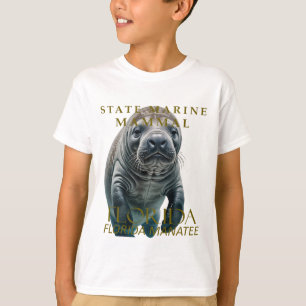 Florida Marina Däggdjur Floridas Lamantin Design T Shirt