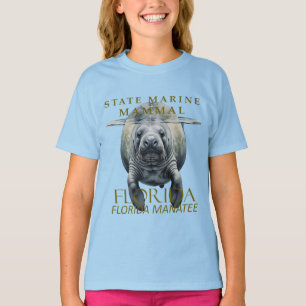 Florida Marina Däggdjursdesign för Floridas Manat T Shirt