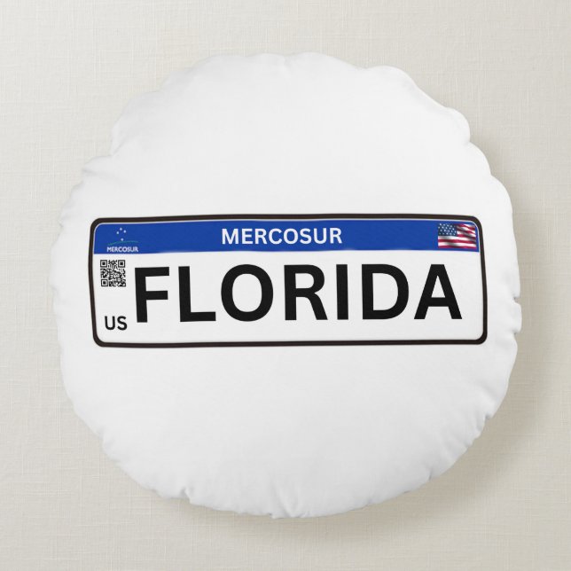 Florida Mercosur Rund Kudde (Framsidan)