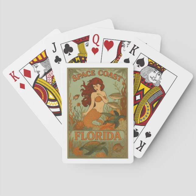 Florida Mermaid Classic spelkort (Baksidan)