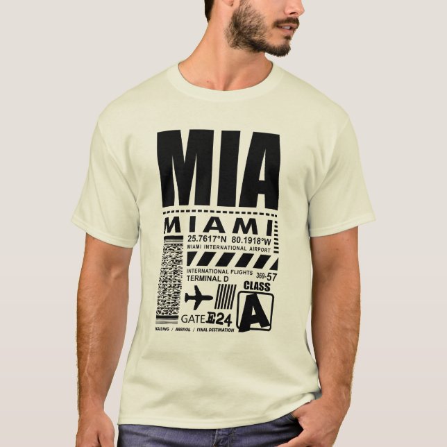 Florida MIA Miami Airport T Shirt (Framsida)