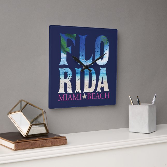 Florida, Miami Beach Fyrkantig Klocka (Kontor)
