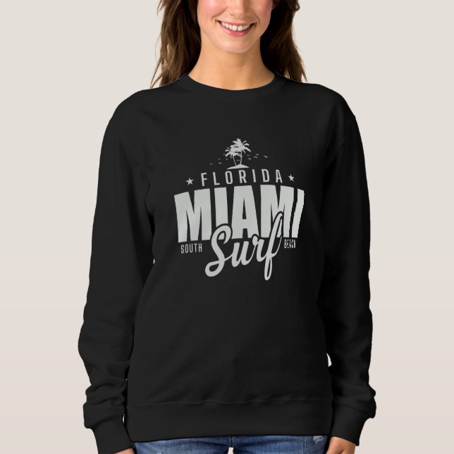 Florida Miami South Surf Beach USA America T Shirt (Framsida)