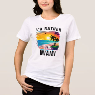 Florida miami-strandsemester citattecken Humor Tro T Shirt