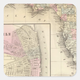 Florida, Mobile Fyrkantigt Klistermärke