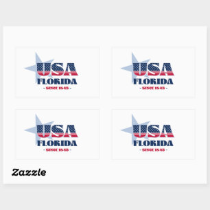 Florida My Home State Sticker Rektangulärt Klistermärke