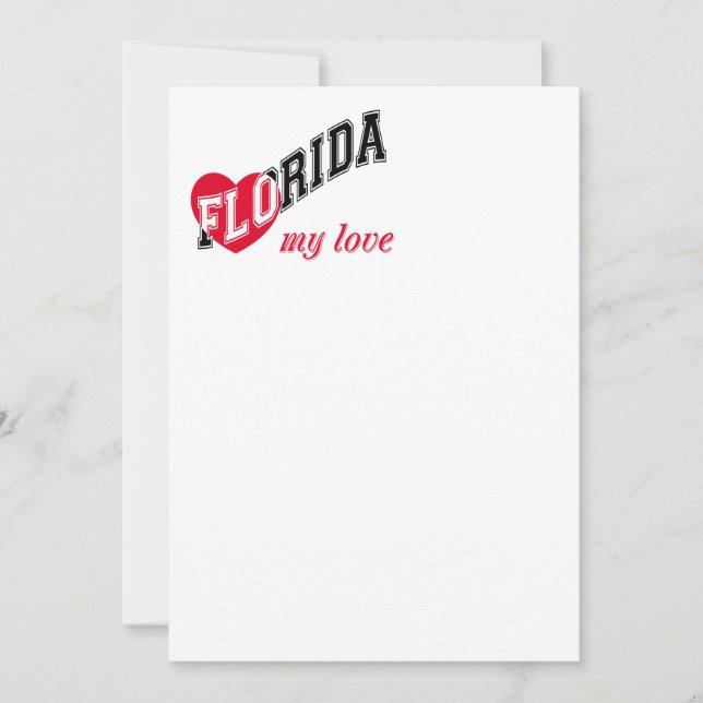 Florida my kärlek inbjudningar (Framsida)
