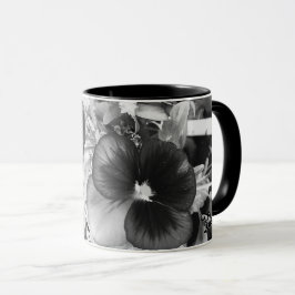 Florida Nature Photo Artistic Monochrome Pansy Mugg