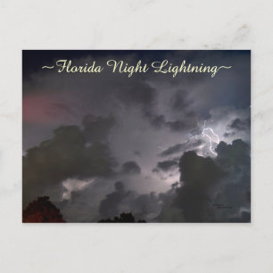 Florida night blishing clouds Postcard Vykort