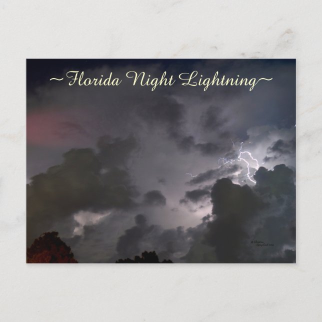 Florida night blishing clouds Postcard Vykort (Framsida)
