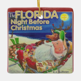Florida Night Före jul Ceramic Ornament