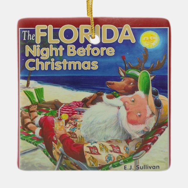 Florida Night Före jul Ceramic Ornament (Framsida)